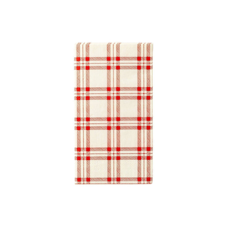 Plaid Paper Dinner Napkin, Great for Christmas