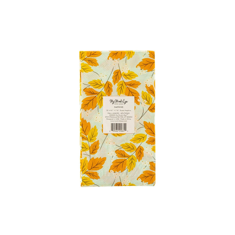 Fall Leaves Guest Towel Napkin, Great for Thanksgiving
