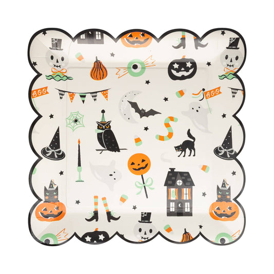 Halloween Plates, Tricks & Treats 10" Paper Plate