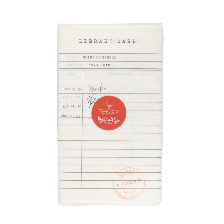 My Mind’s Eye - BTS1038 - Occasions By Shakira - Library Card Dinner Napkin
