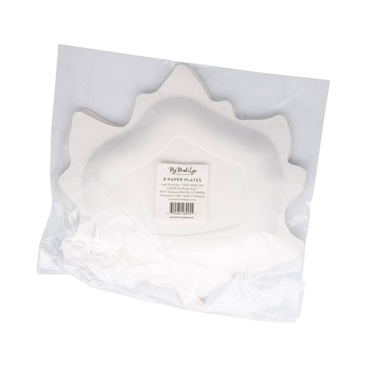 Thanksgiving Fall Leaf Plates, Leaf Shaped Paper Plate Set