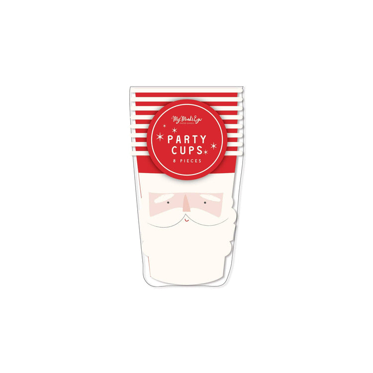 My Mind’s Eye - BEC1012 - Believe Santa Face With Handle Paper Party Cup