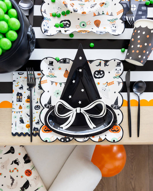 Halloween Plates, Tricks & Treats 10" Paper Plate