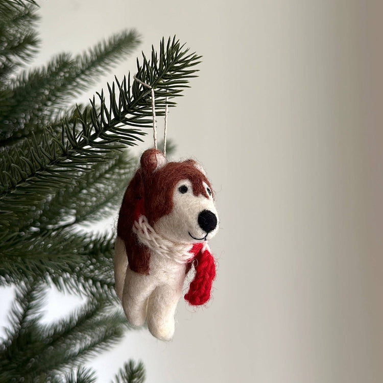 Deer Harbour Design - Felt Ornament - 2024 Husky: Gray