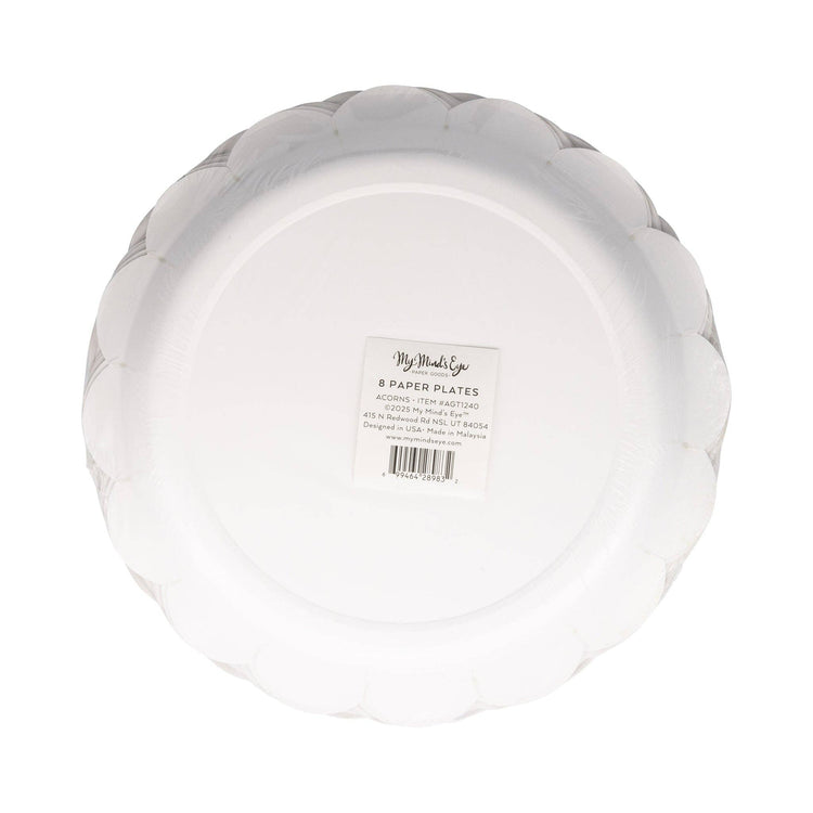 My Mind’s Eye - AGT1240 - Acorns Scalloped Circle Paper Plate