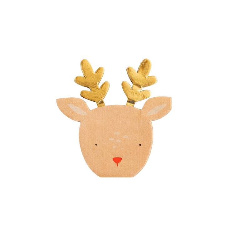 My Mind’s Eye - BEC937 - Dear Rudolph Reindeer Shaped Guest Napkin