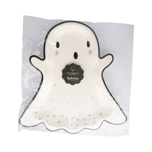 Cute Halloween Plates, Occasions Boo Ghost Shaped Paper Plate
