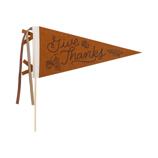 Thanksgiving Pennant Decor, Give Thanks Felt Pennant
