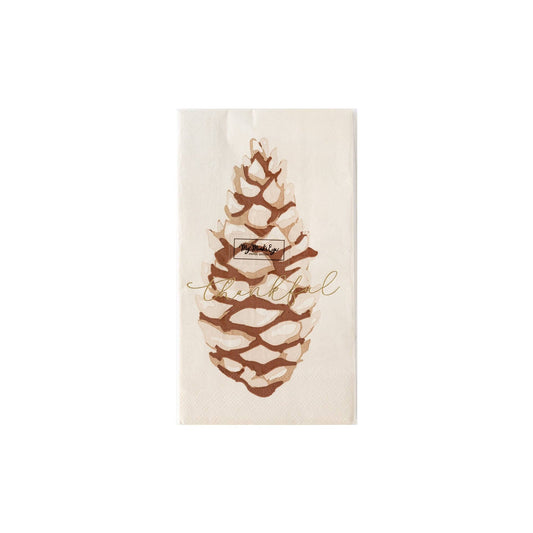 Harvest Pine Cone Guest Napkin, Set of 18 Thanksgiving Guest Napkins
