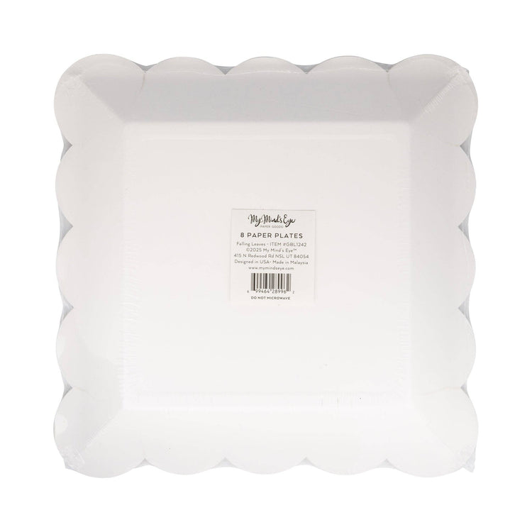 Thanksgiving Leaf Plate, Falling Leaves 9" Paper Plate