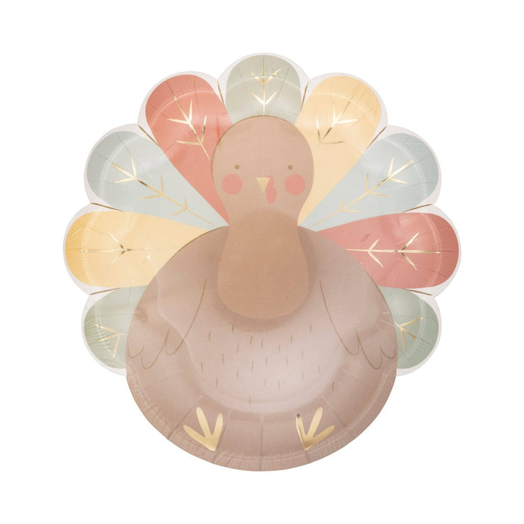 Turkey Shaped Plate, Thanksgiving Kids' Table Plate