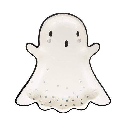 Cute Halloween Plates, Occasions Boo Ghost Shaped Paper Plate