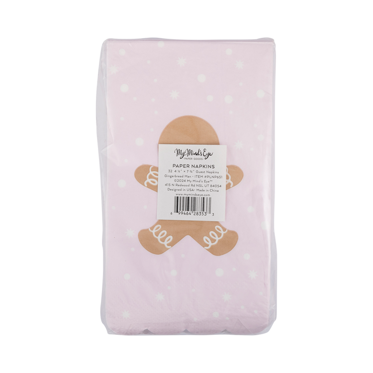 My Mind’s Eye - PLNP651 - Gingerbread Man Scallop Guest Napkin