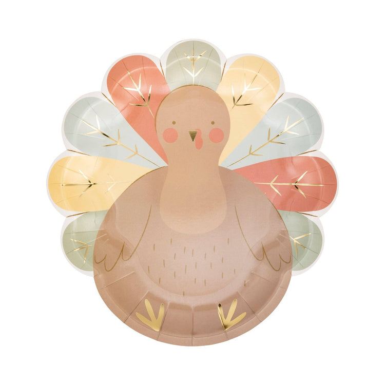 Turkey Shaped Plate, Thanksgiving Kids' Table Plate