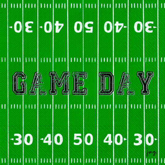 Game Day Field Football, Paper Cocktail Napkins Pack of 20