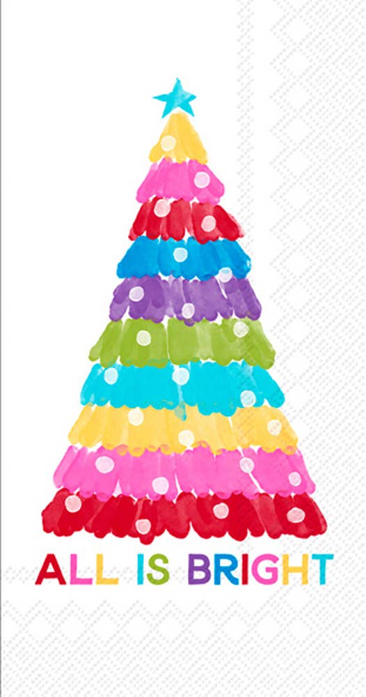 Jolly Tree Christmas Paper Guest Towels, 16 count