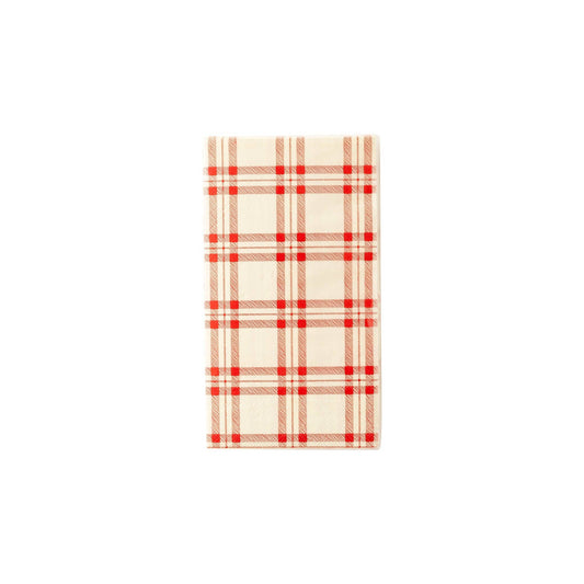 Plaid Paper Dinner Napkin, Great for Christmas