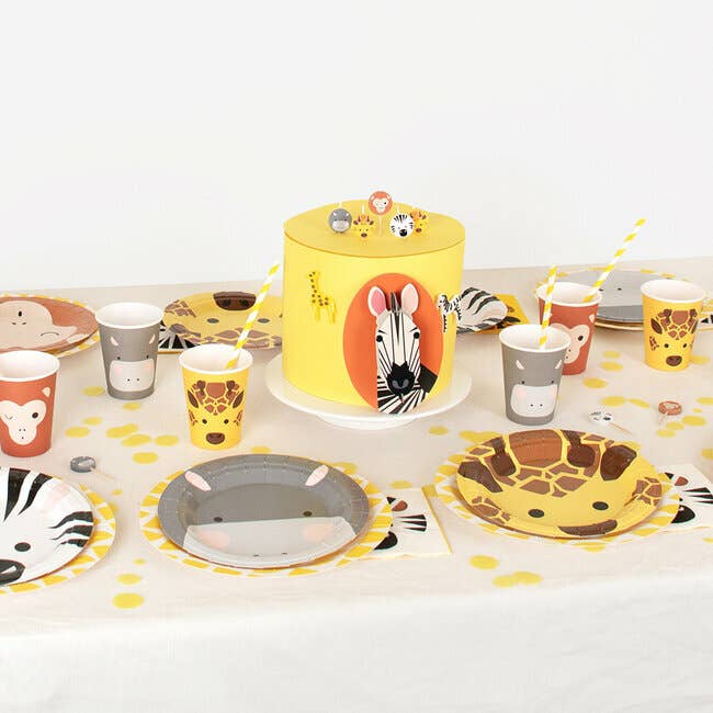 Safari Animal Party Cups, Set of 8 Paper Safari Cups, From My Little Day
