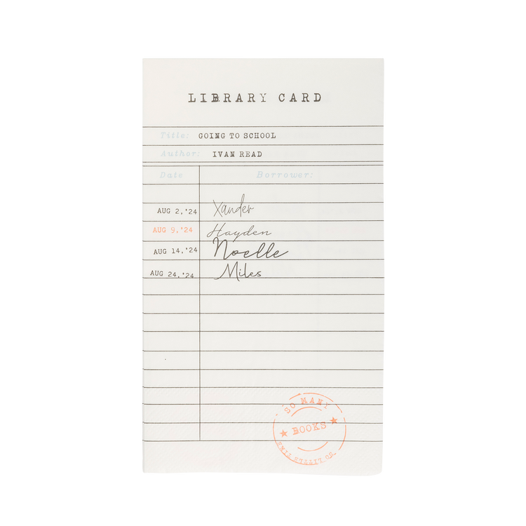 My Mind’s Eye - BTS1038 - Occasions By Shakira - Library Card Dinner Napkin