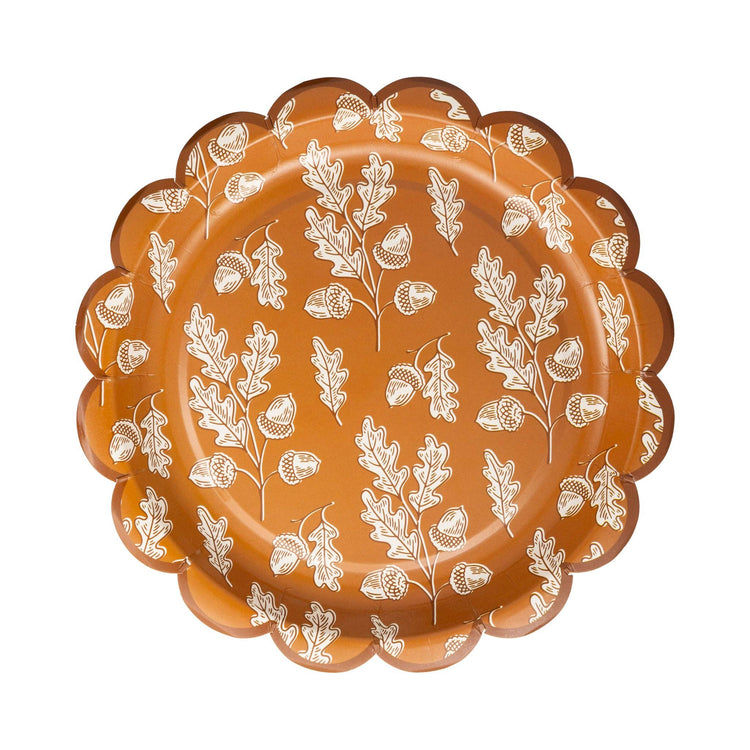 My Mind’s Eye - AGT1240 - Acorns Scalloped Circle Paper Plate