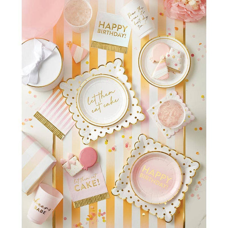 Slant Collections by Creative Brands - Beverage Napkin - Happy Birthday