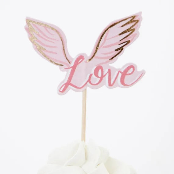 Valentine Cupcake Kit, Meri Meri Valentine Cupcake Kit includes 24 Liners & 24 Cupcake Toppers in 8 Designs