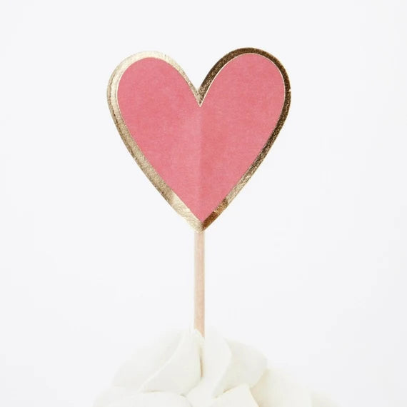 Valentine Cupcake Kit, Meri Meri Valentine Cupcake Kit includes 24 Liners & 24 Cupcake Toppers in 8 Designs