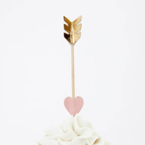 Valentine Cupcake Kit, Meri Meri Valentine Cupcake Kit includes 24 Liners & 24 Cupcake Toppers in 8 Designs