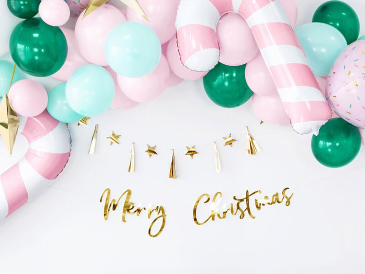 Giant Pink Candy Cane Balloon, Jumbo Glossy Pink and White Striped Candy Cane Foil Balloon, Adorable Christmas decor!