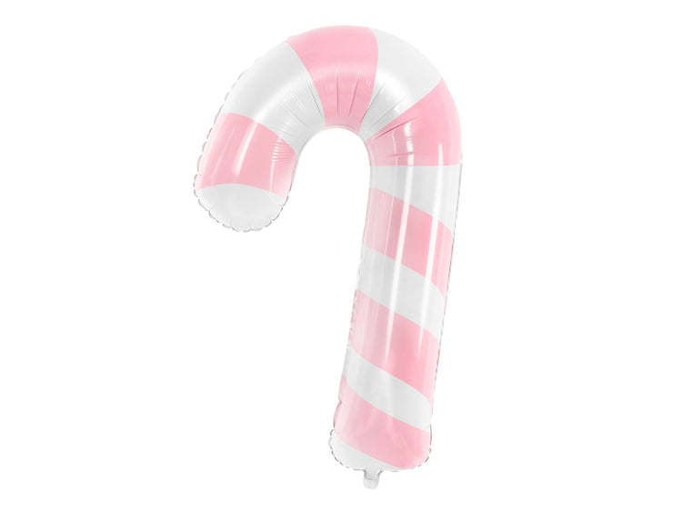 Giant Pink Candy Cane Balloon, Jumbo Glossy Pink and White Striped Candy Cane Foil Balloon, Adorable Christmas decor!