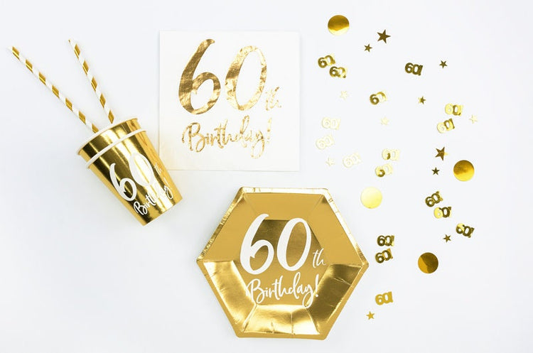 Gold Birthday Party Number Confetti, Add the Perfect Touch of Gold Sparkle To Your Next Birthday Party, Pick from 30, 40, 50, or 60!