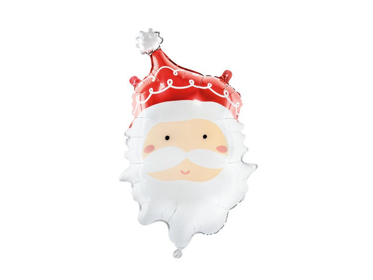 Giant Santa Balloon, Jumbo Glossy Santa Foil Balloon, Adorable Christmas decor, 14.5 x 23.5''