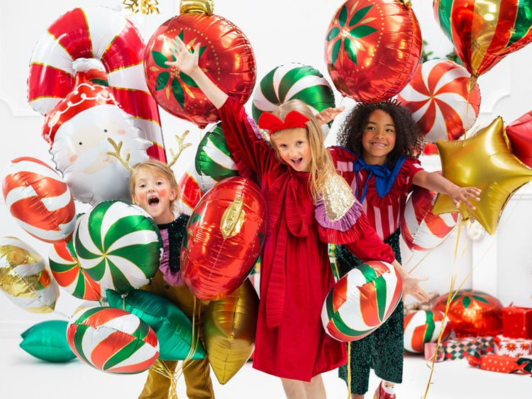 Giant Santa Balloon, Jumbo Glossy Santa Foil Balloon, Adorable Christmas decor, 14.5 x 23.5''