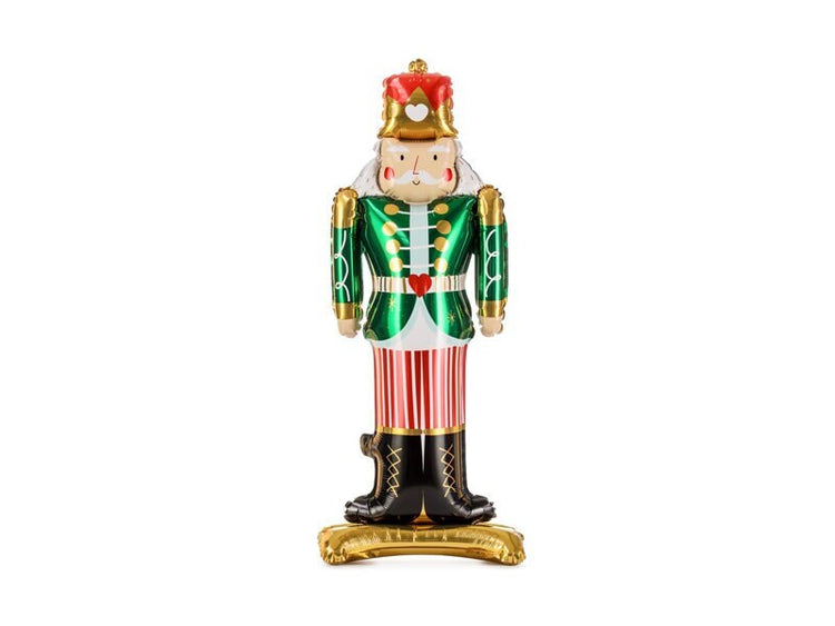 Giant Nutcracker Balloon, Jumbo Glossy Standing Nutcracker Foil Balloon, Adorable Nutcracker decor!