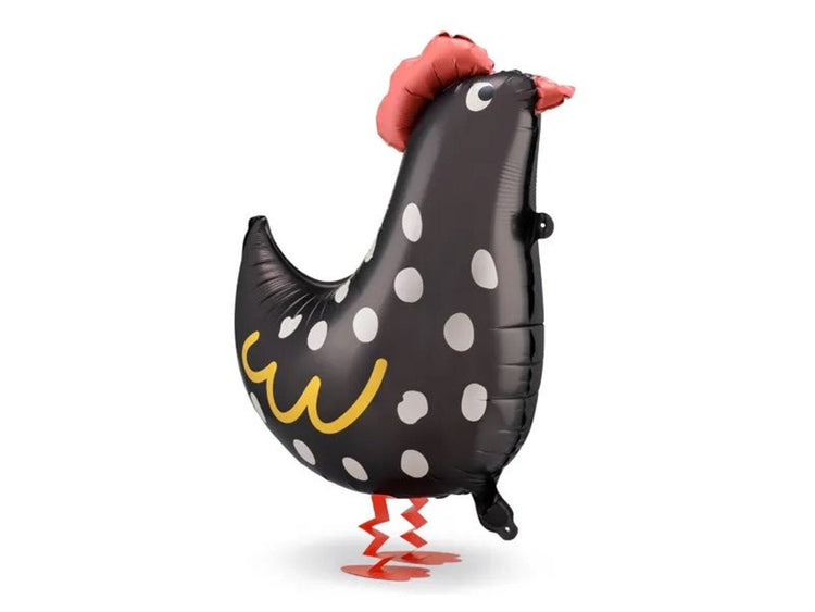 Chicken Balloons, Standing Farm Animal Balloons, No Helium Needed, White Chicken Balloons, Black Rooster Balloons