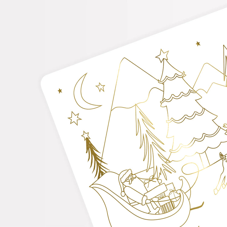 Christmas Coloring Placemats, Set of 8 Christmas Coloring Pages in 2 Designs by Meri Meri