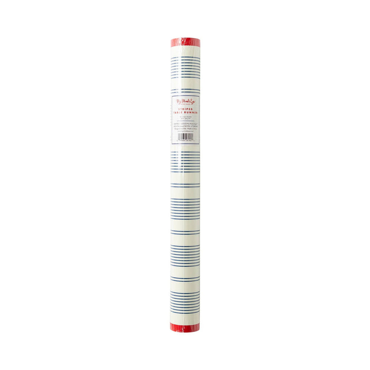 My Mind’s Eye - HAM923 - Red and Blue Striped Table Runner - Cohasset Party Supply
