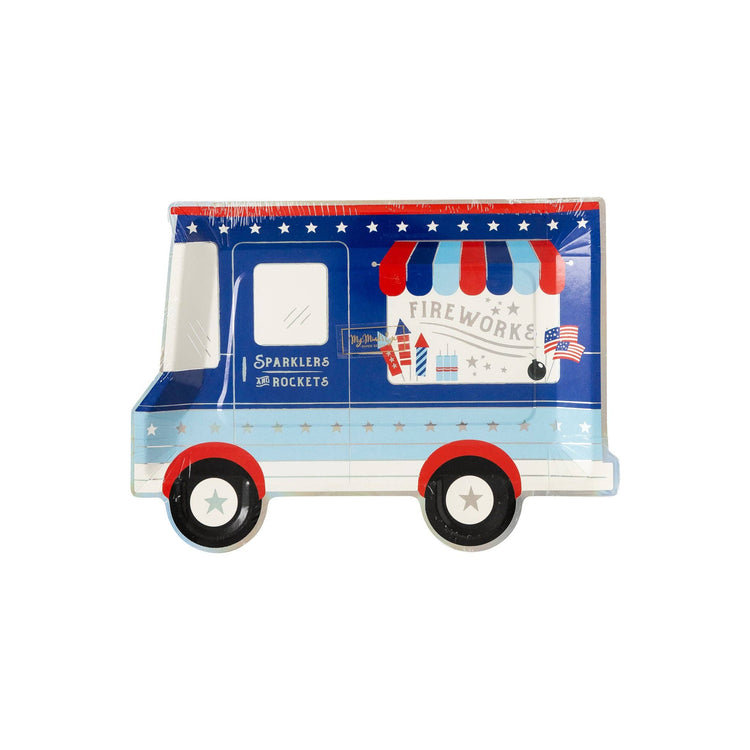 My Mind’s Eye - ROC940 - Firework Truck Shaped Plate - Cohasset Party Supply