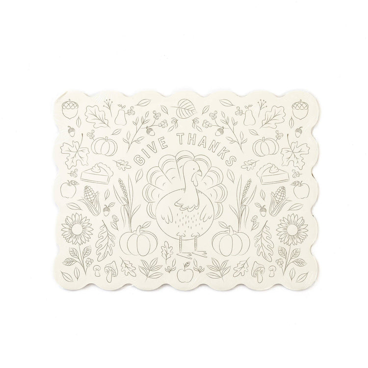 Thanksgiving Coloring Placemats, Perfect for Your Thanksgiving Kids' Table, 15.5" x 11.5"
