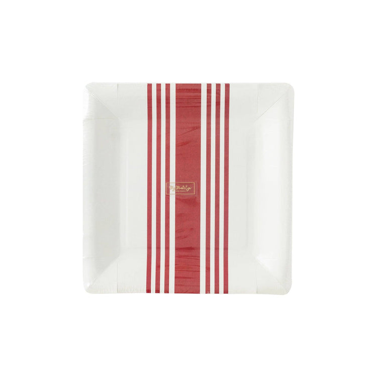 My Mind’s Eye - HAM943 - Red Striped Plates - Cohasset Party Supply