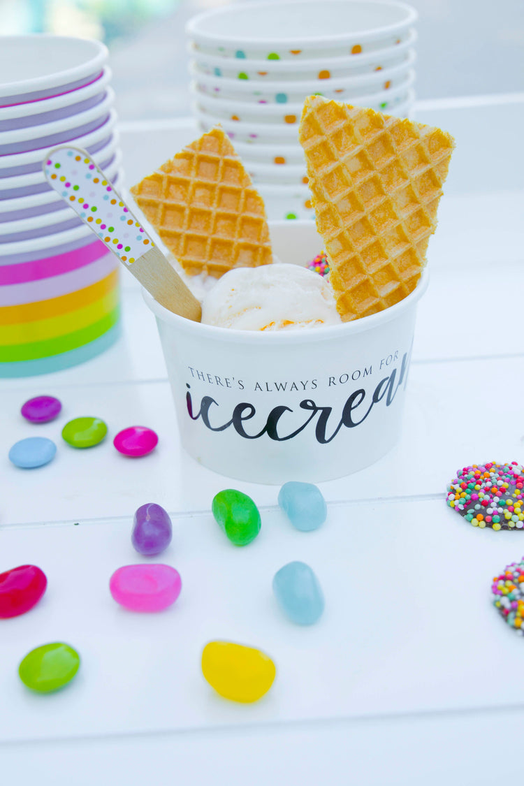 Mini Wooden Ice Cream Spoons, Set of 12 Mini Wooden Spoons, Perfect for an Ice Cream Party! - Cohasset Party Supply