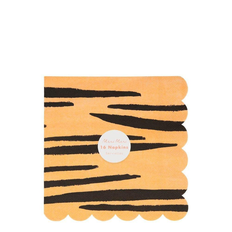 Animal Print Large Napkins, Set of 16 Safari Animal Print Large Party Napkins by Meri Meri, Adorable for a Safari-themed Birthday Party! - Cohasset Party Supply