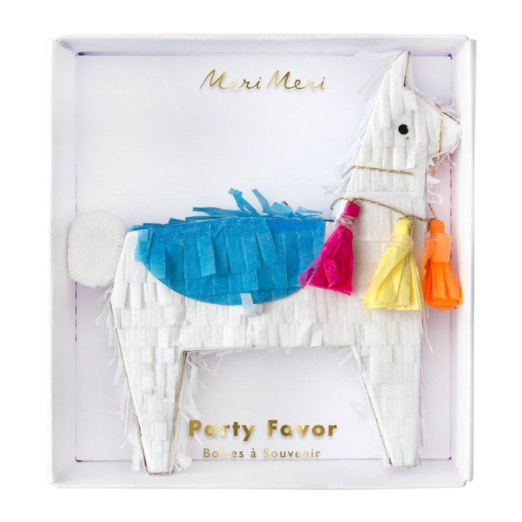 Mini Llama Pinata Favors, Small Llama Party Piñata with Colorful Confetti and Temporary Tattoos by Meri Meri - Cohasset Party Supply