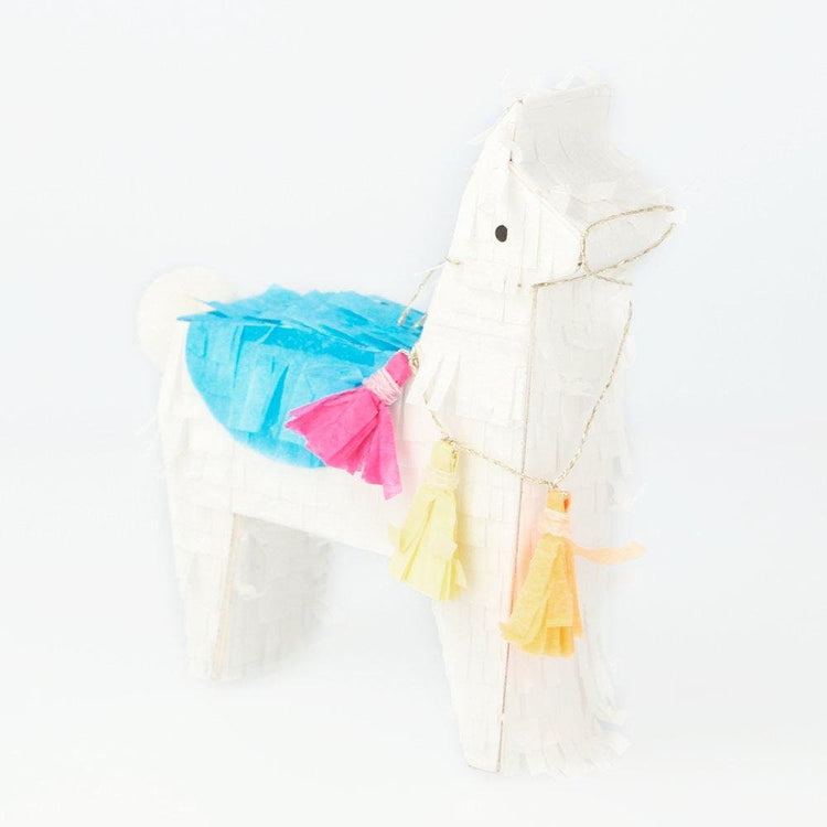 Mini Llama Pinata Favors, Small Llama Party Piñata with Colorful Confetti and Temporary Tattoos by Meri Meri - Cohasset Party Supply