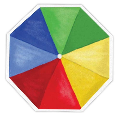 Rainbow Umbrella Cocktail Napkins, Set of 20 Umbrella Shaped Beverage Napkins - Cohasset Party Supply