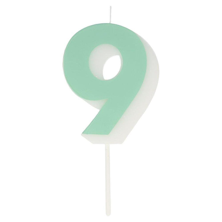 Brightly Colored Number Birthday Candle from Meri Meri, Pick Your Number 0 Through 9 - Cohasset Party Supply