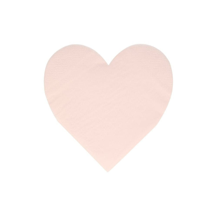 Pink Heart Large Napkins, Set of 20 Die-Cute Heart Shaped Napkins in 4 Gorgeous Pink Tones by Meri Meri - Cohasset Party Supply