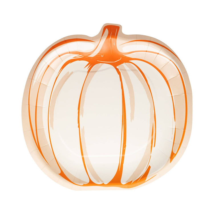 My Mind’s Eye - FAL1240 - Falloween Pumpkin Shaped Paper Plate
