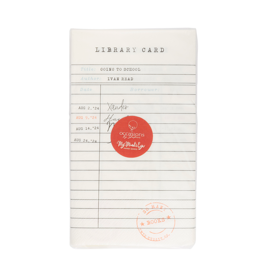 My Mind’s Eye - BTS1038 - Occasions By Shakira - Library Card Dinner Napkin