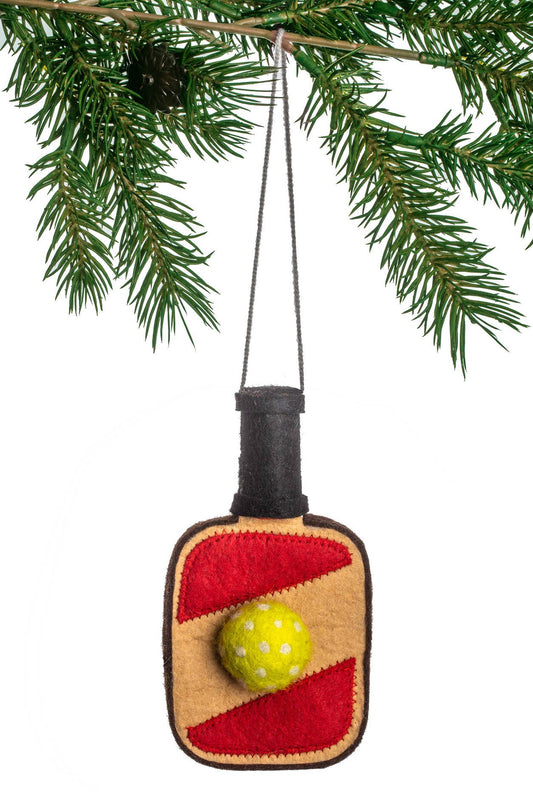 Felt Pickleball Christmas Ornament - Silk Road Bazaar